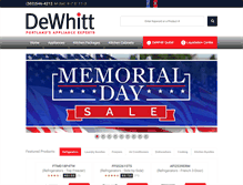 Tablet Screenshot of dewhittappliance.com